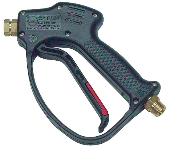 PA pištoľ RL26, vysoký tlak s kovaným telom rukoväť čierno-červ. 3/8M-1/4 F Bsp 30.1755.00