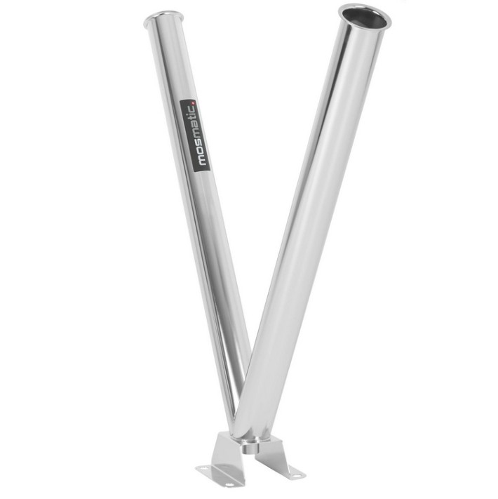 Stainless steel double lance holder ground fixed, Mosmatic