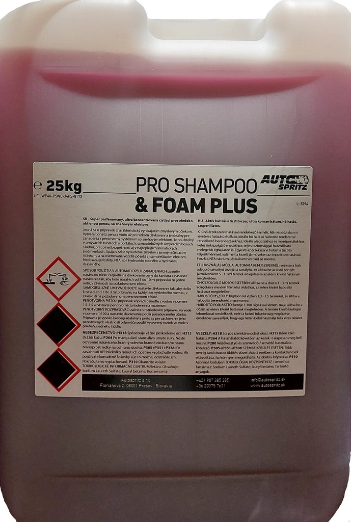 Pro Shampoo & Foam Plus 25 Kg