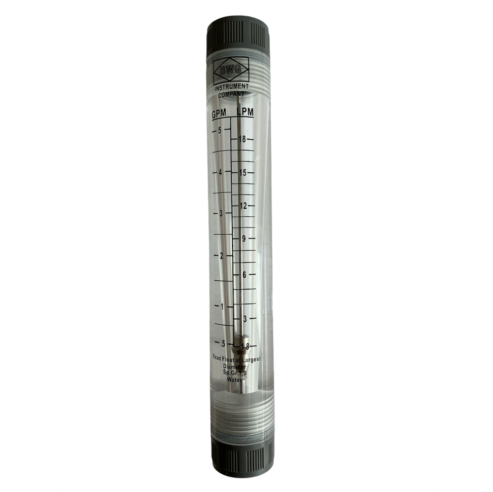Prietokomer LZT-1005G, 0,5-5 GPM, v riadkovom type