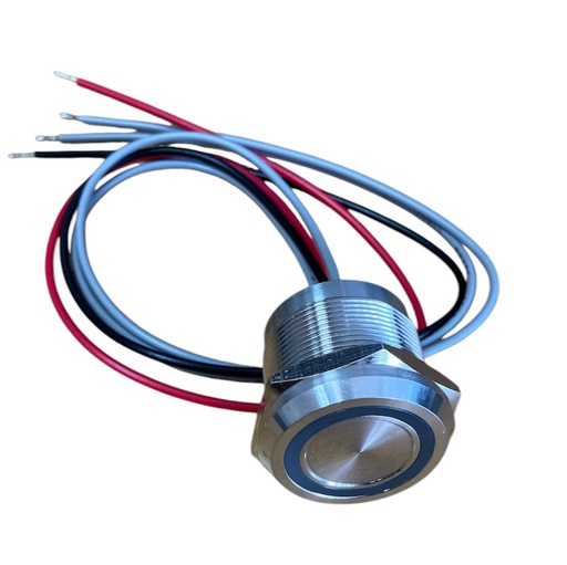 [B/18] Piezo elektrické tlačidlo 24V YD24-10E červené